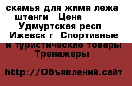 скамья для жима лежа, 2 штанги › Цена ­ 13 000 - Удмуртская респ., Ижевск г. Спортивные и туристические товары » Тренажеры   